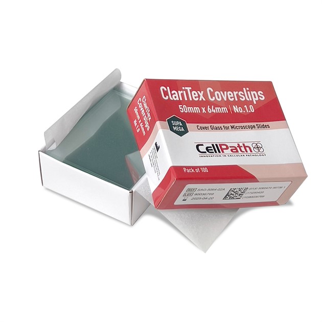 ClariTex Supa Mega Cover Slips No. 1,0 50x64 mm 100/pkg